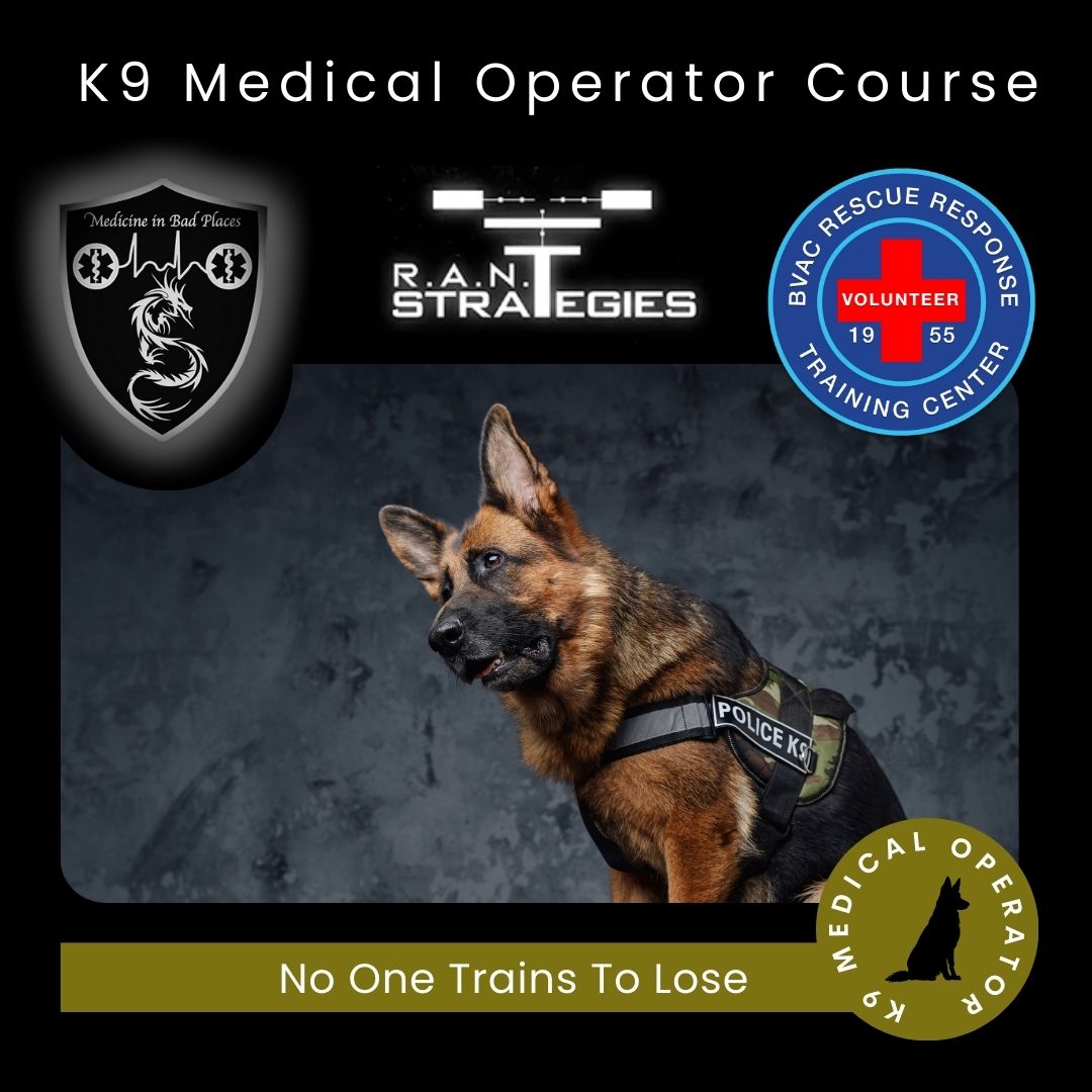 The K9 Medical Operator Course: Lifesaving Skills for Working Dogs in High-Stress Situations